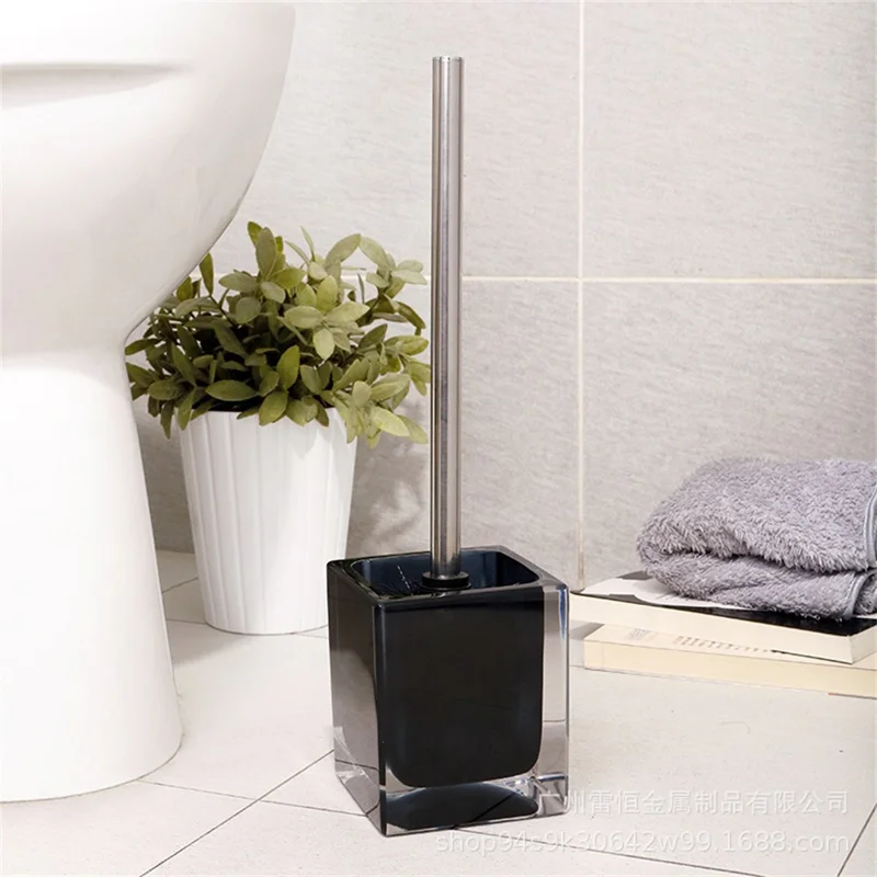 Spazzola per WC in acciaio inossidabile con base in resina per la pulizia profonda degli ambienti bagno