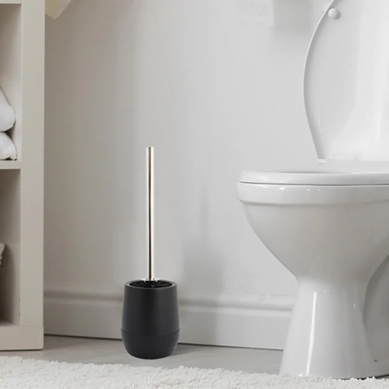 ZT-223-M Spazzola per WC in Acciaio Inossidabile con Base - Strumento per la Pulizia del Bagno per Hotel e Casa - Grigio