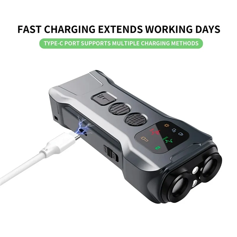 Dispositif de dressage ultrasonique anti-aboiement pour chiens P9 à double tête, répulsif pour animaux de compagnie avec lampe de poche LED intégrée à haute puissance