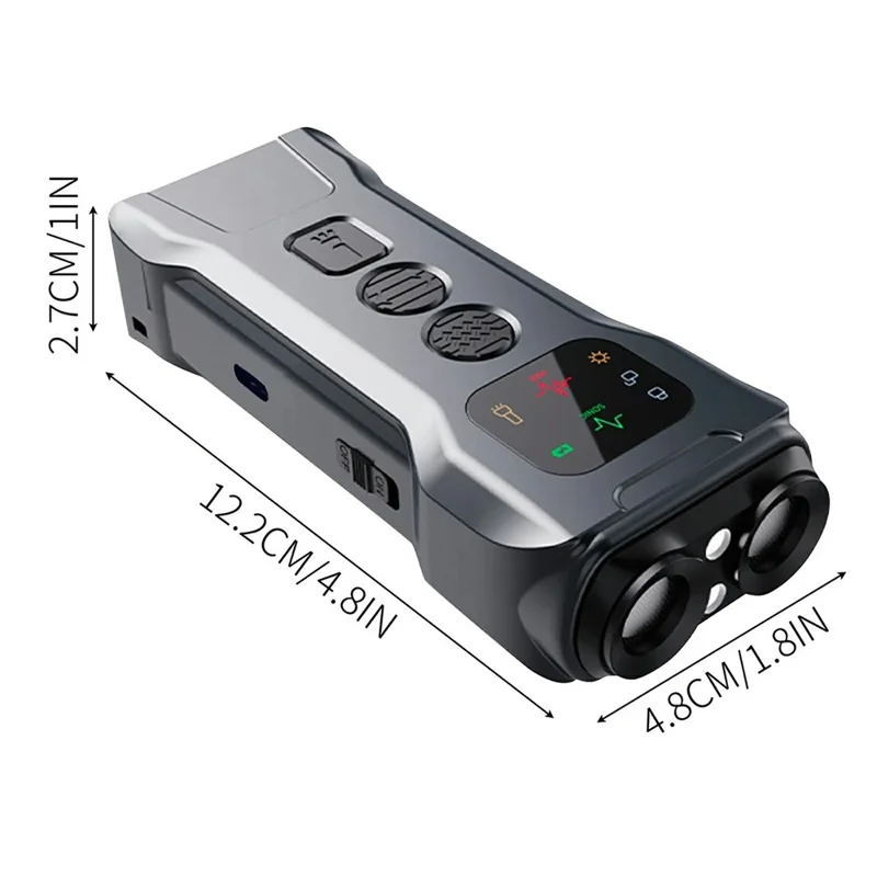 Dispositif de dressage ultrasonique anti-aboiement pour chiens P9 à double tête, répulsif pour animaux de compagnie avec lampe de poche LED intégrée à haute puissance