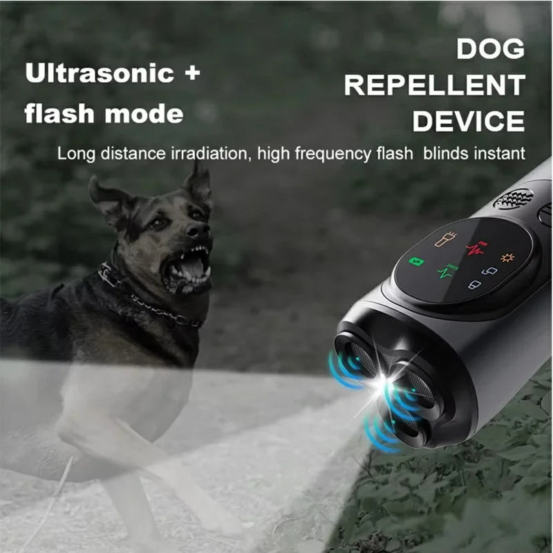 Dispositivo P10 ad ultrasuoni a 3 testine per il controllo del comportamento dei cani, deterrente anti-abbaio ad alta potenza