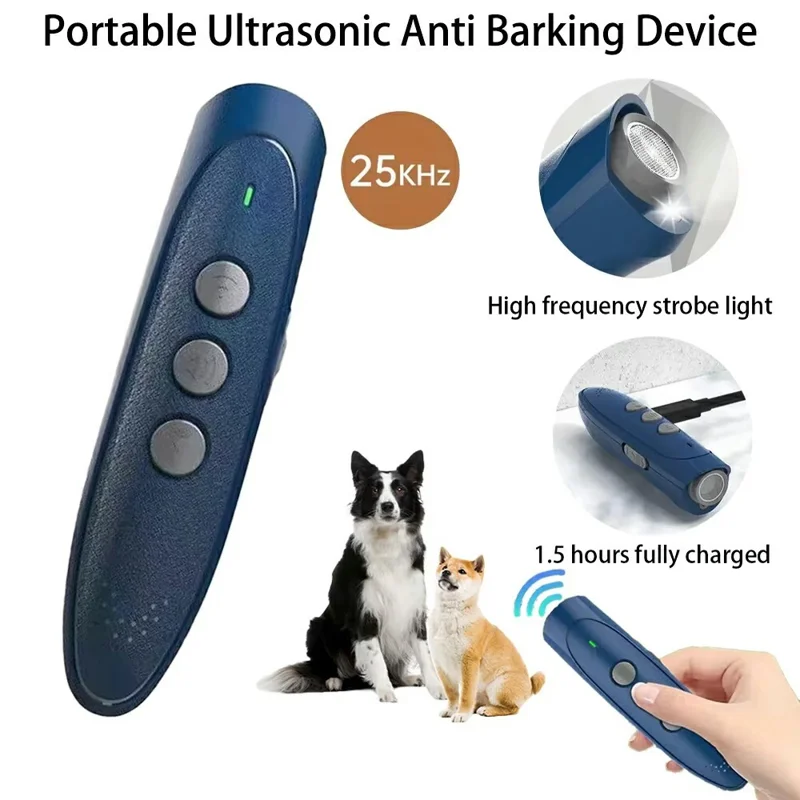 P03 Dispositivo di addestramento portatile a ultrasuoni per cani Deterrente antilattato ricaricabile