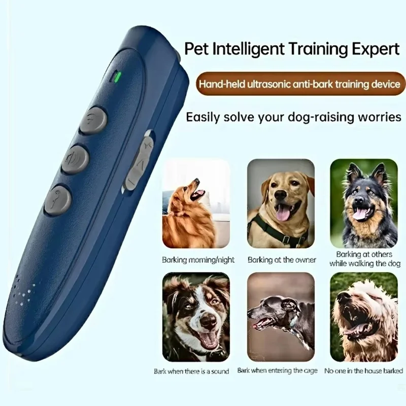 P03 Dispositivo di addestramento portatile a ultrasuoni per cani Deterrente antilattato ricaricabile