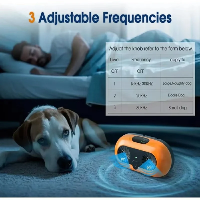 Dispositivo Ultrasonico D6 Anti-Abbaiamento per Cani - Strumento di Addestramento per Esterno - Arancione