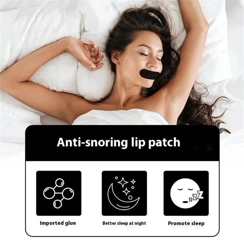 30 Unidades de Cinta Bucal para Dormir Antironquidos para Adultos y Niños - Mejora la Respiración durante el Sueño