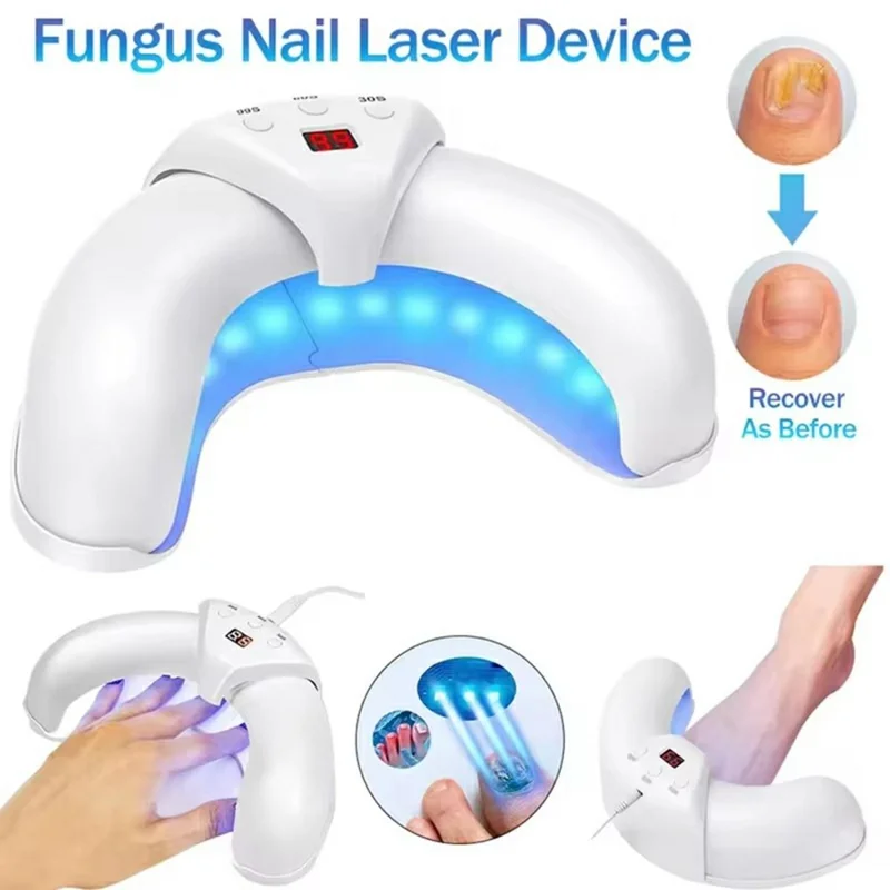Halbmond-förmige faltbare Mini-Nagellampe mit LCD-Display, 22 LED UV-Trockner für Zehen- und Fingernägel, 18 blaue + 4 rote LEDs