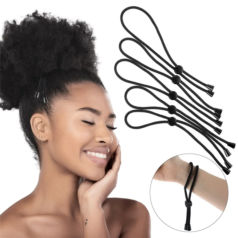 6 Piezas Diadema Ajustable Lazos de Pelo Elásticos Herramienta de Peinado Versátil para Cabello Rizado Afro