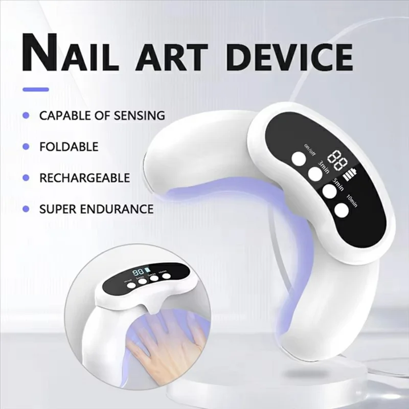 Dispositivo pieghevole per la cura delle unghie con luce laser LED 30 per onicomicosi, riparazione di unghie dei piedi e delle mani, con 22 LED blu + 8 LED rossi