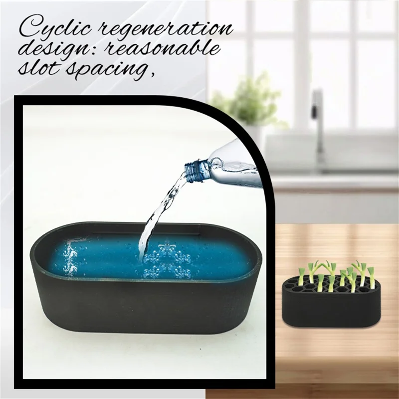 Contenitore per la ricrescita di cipollotti, vaso per cipolline da balcone, strumento di plastica riutilizzabile per piantare semi