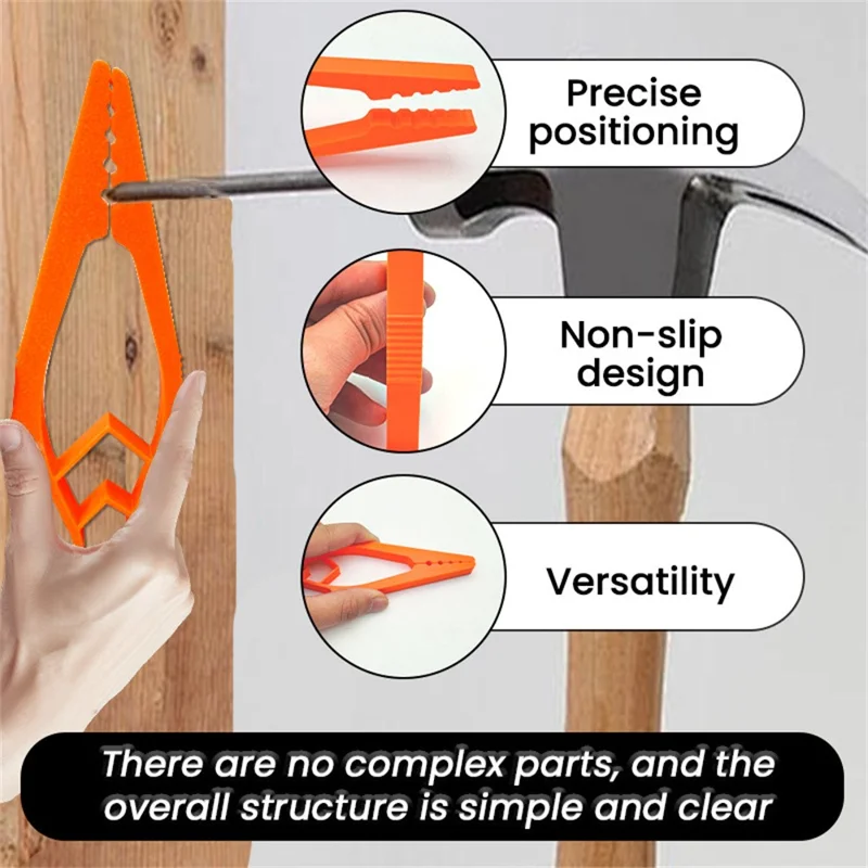 Plastic Nail Holder Guide for Hammer Precision Positioning Nail Fixing Tool DIY Woodworking Aid