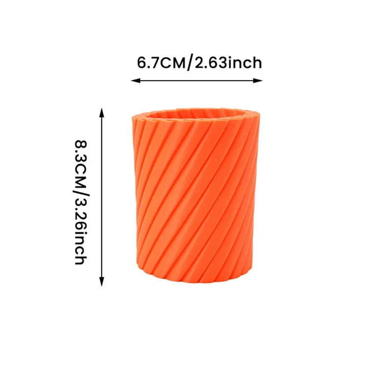 Creative Rotating Stress Relief Plastic Vase Pen Holder 3D Design Desktop Organizer, Size S