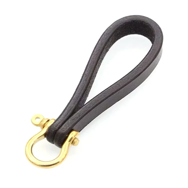 Top-layer-kuhläden-leder-handgelenk Lanyard Schlüsselkette Kee-resistente Schlüsselbund Armband-armband Für Auto Fernbedienung, Heimtaste - Schwarz