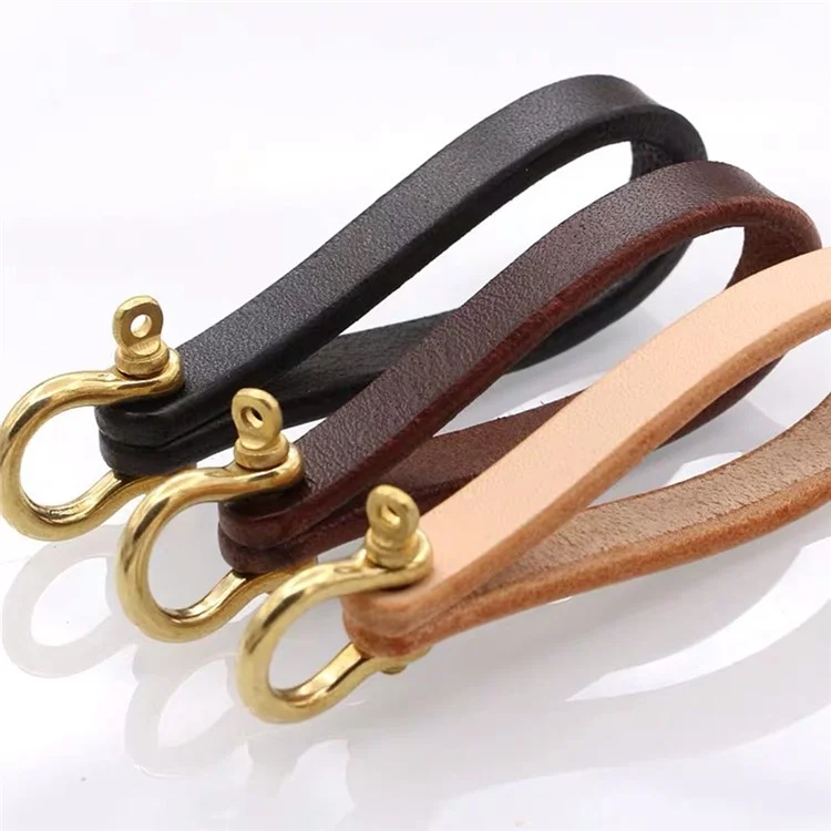 Top-layer-kuhläden-leder-handgelenk Lanyard Schlüsselkette Kee-resistente Schlüsselbund Armband-armband Für Auto Fernbedienung, Heimtaste - Schwarz