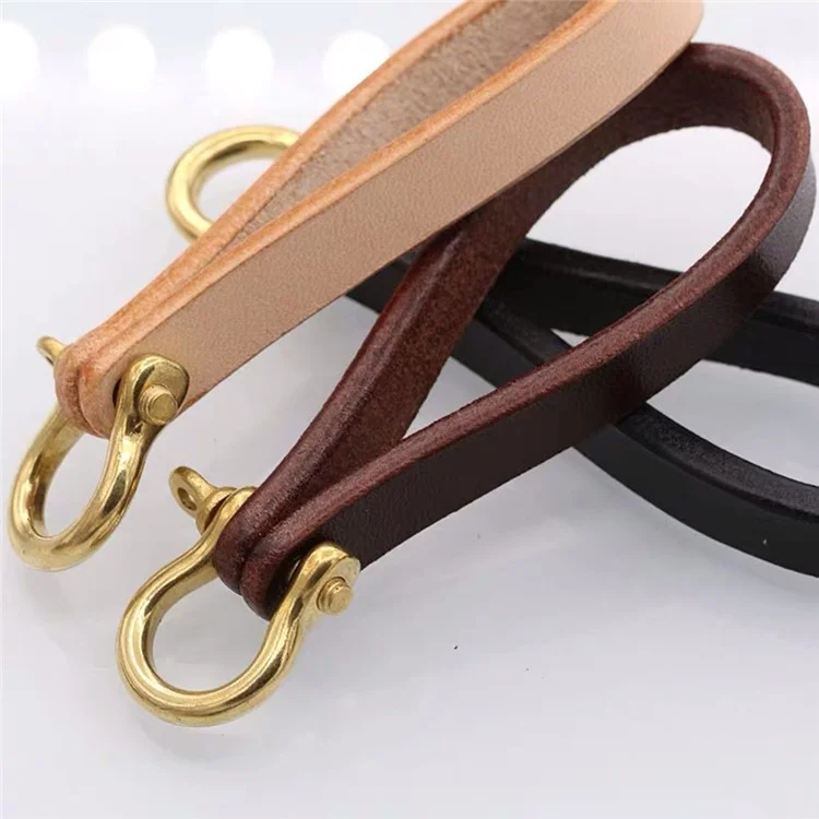 Top-layer-kuhläden-leder-handgelenk Lanyard Schlüsselkette Kee-resistente Schlüsselbund Armband-armband Für Auto Fernbedienung, Heimtaste - Schwarz