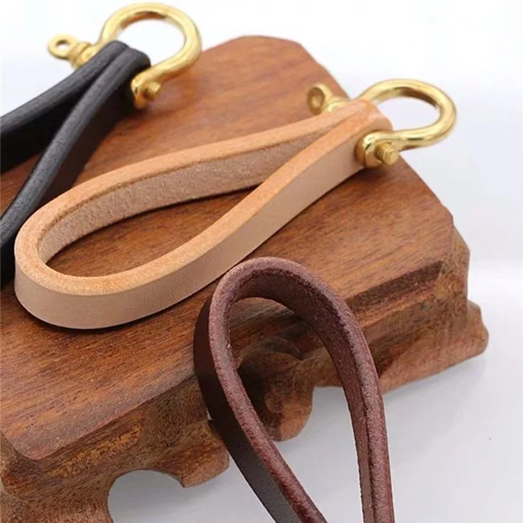 Top-layer-kuhläden-leder-handgelenk Lanyard Schlüsselkette Kee-resistente Schlüsselbund Armband-armband Für Auto Fernbedienung, Heimtaste - Schwarz
