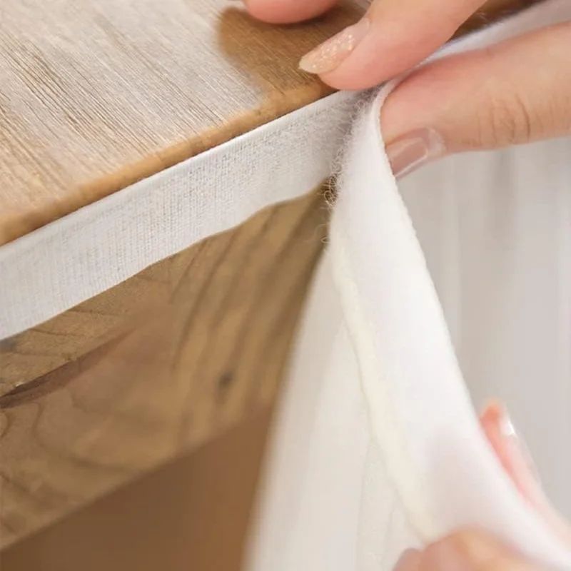 Saia de mesa retangular de 4 pés Saia de mesa Poliéster Babado Tulle para Casamento Noiva Aniversário (75x122cm) - Branco