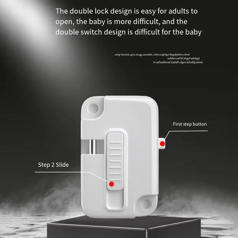 FT756 Adjustable Chain Drawer Lock Child Pet Safety Latch No Drill Cabinet Door Window Limiter