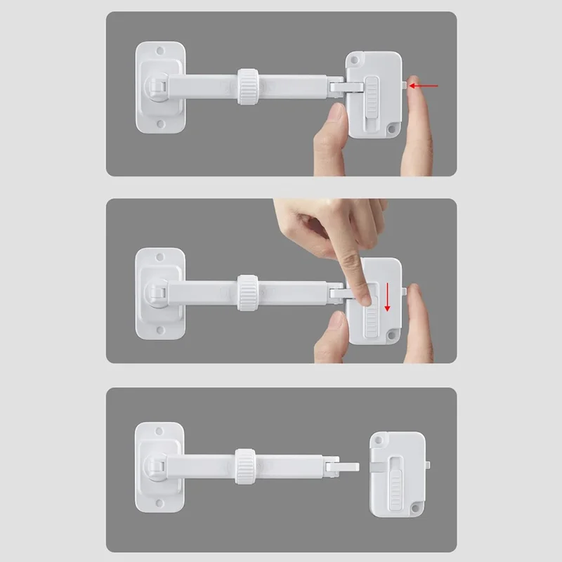 FT1 Keyless Window Lock Limiter Adjustable Length Baby Safety Lock No Drill Sliding Door Lock - White