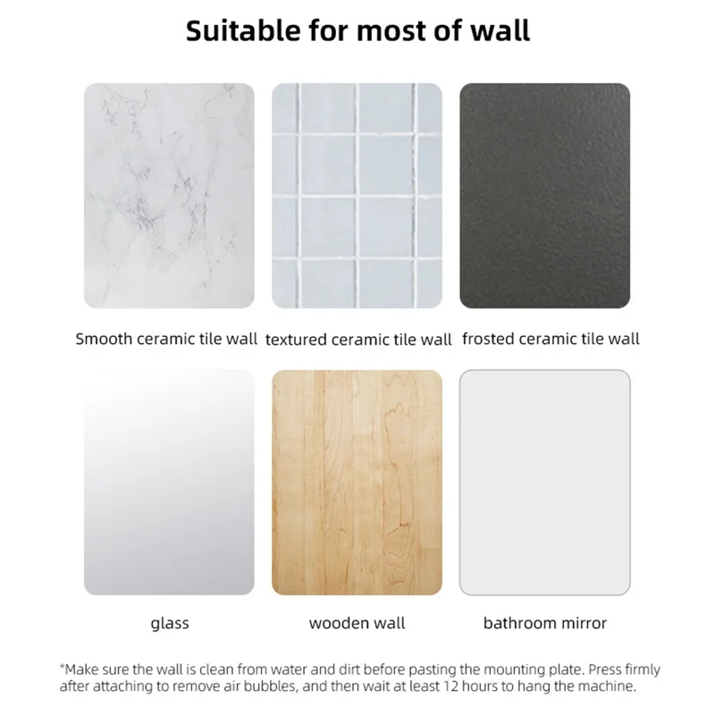 ES901B Rechargeable UV Toothbrush Sanitizer Wall Mounted No Drill Storage Box for 5 Toothbrushes