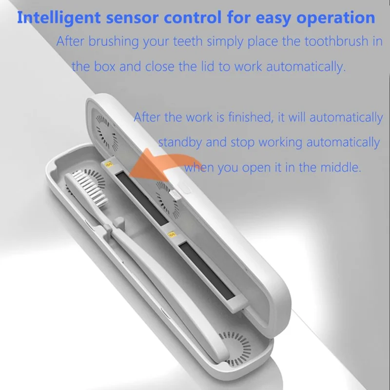 ES-X1 Portable Toothbrush Sanitizer with Smart Drying Function Toothbrush Holder Box for Home Travel