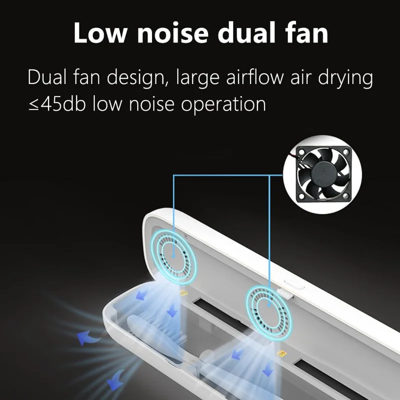 ES-X1 Portable Toothbrush Sanitizer with Smart Drying Function Toothbrush Holder Box for Home Travel