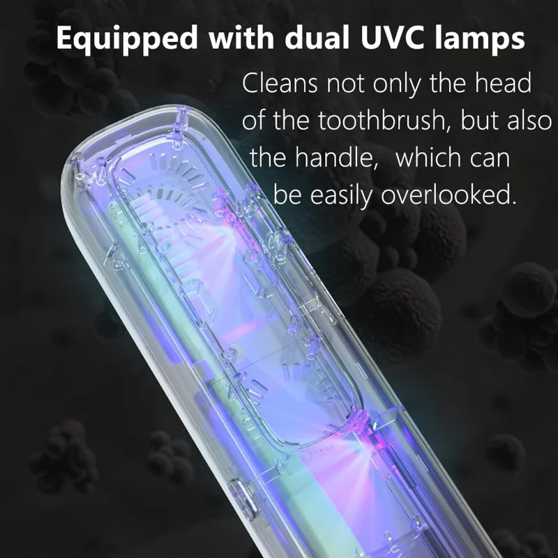 ES-X1 Portable Toothbrush Sanitizer with Smart Drying Function Toothbrush Holder Box for Home Travel