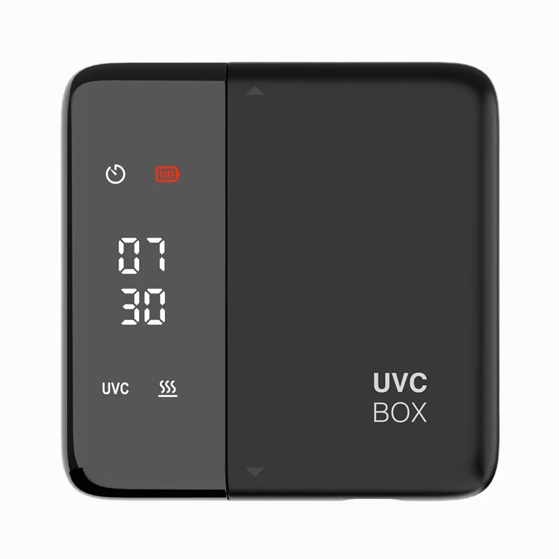 ES-X7 For Single Toothbrush UV Sanitizer Wall Mounted UVC Sterilization Drying Box with LED Display - Black