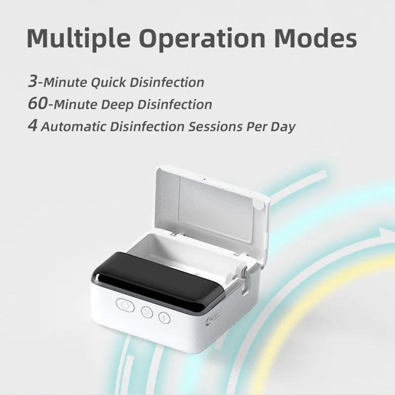 ES-X7 For Single Toothbrush UV Sanitizer Wall Mounted UVC Sterilization Drying Box with LED Display - Black