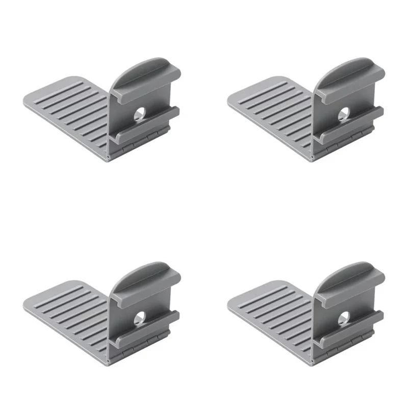 4Pcs Bed Sheet Fasteners Adjustable Clip Holders Anti Slip Gripper Straps for Mattress Covers - Grey