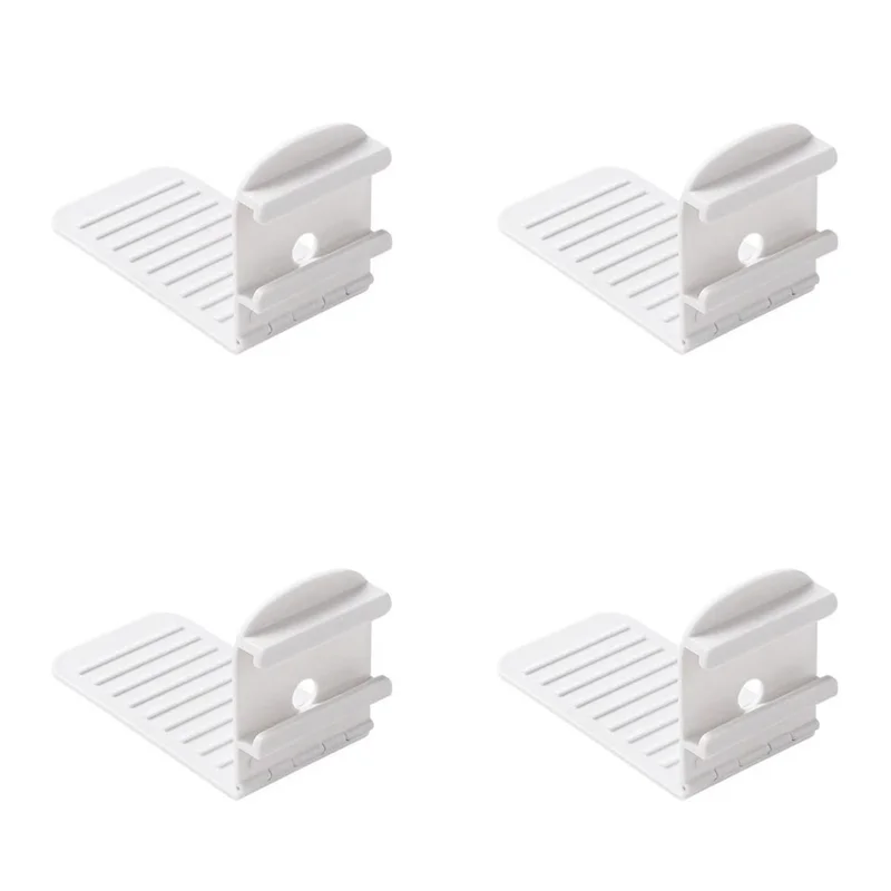 4Pcs Bed Sheet Fasteners Adjustable Clip Holders Anti Slip Gripper Straps for Mattress Covers - White