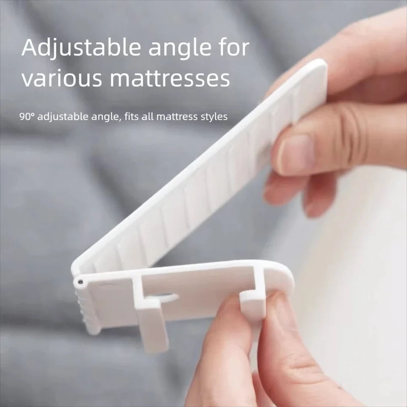 4Pcs Bed Sheet Fasteners Adjustable Clip Holders Anti Slip Gripper Straps for Mattress Covers - White