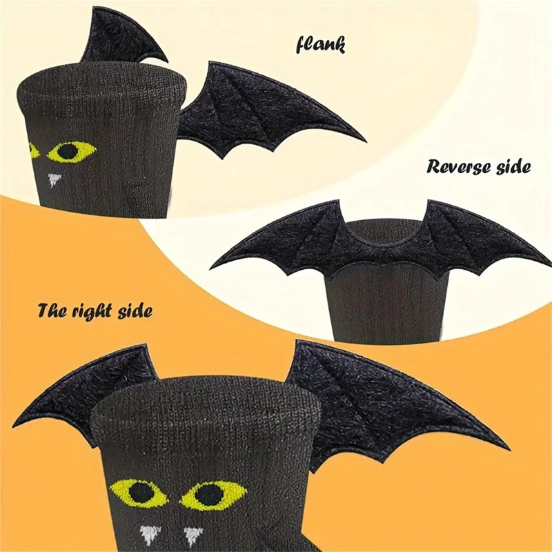 2 Pares de Meias de Halloween Mistura de Poliéster-Algodão Meias Magnéticas Quentes de Casal Novidade Engraçada Presente de Meias Felizes