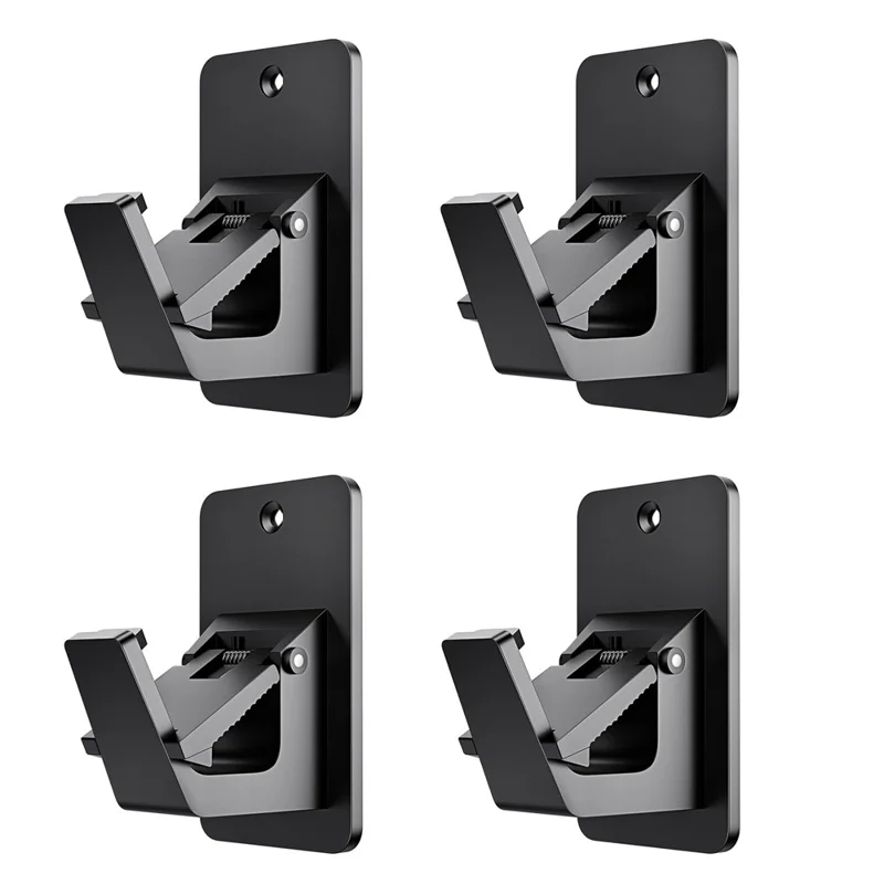 4Pcs Drill Free Curtain Rod Brackets Heavy Duty 30LB Holders Adhesive Hooks for Window with Nail-Free Installation