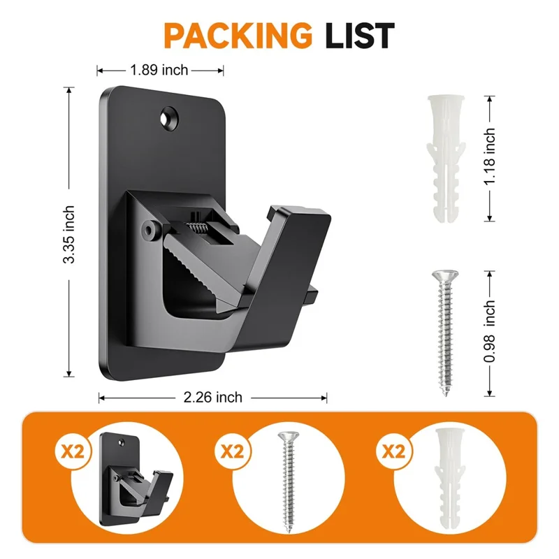 4Pcs Drill Free Curtain Rod Brackets Heavy Duty 30LB Holders Adhesive Hooks for Window with Nail-Free Installation