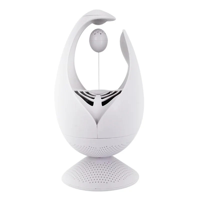 Lámpara mata mosquitos USB DC-9026 tipo succión, trampa de insectos con luz para exteriores con almohadilla adhesiva - Blanco