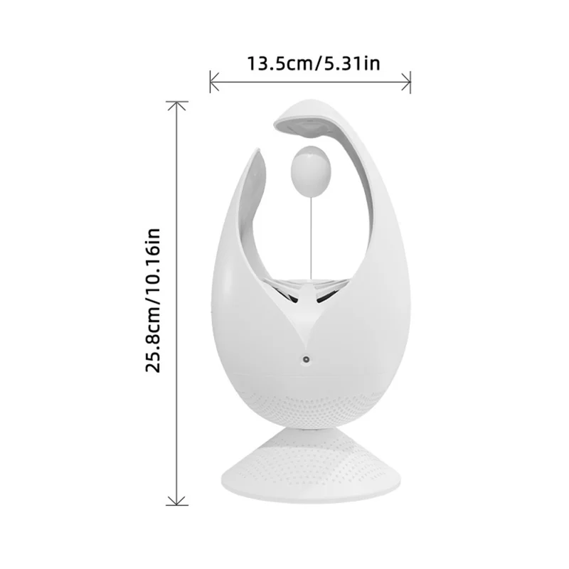 Lámpara mata mosquitos USB DC-9026 tipo succión, trampa de insectos con luz para exteriores con almohadilla adhesiva - Blanco