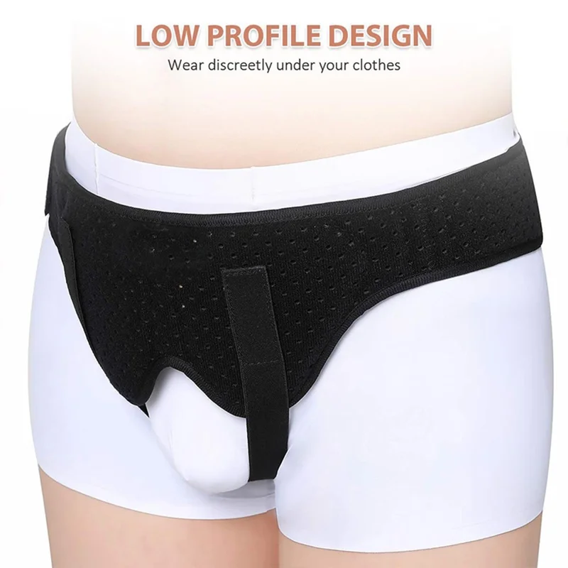 Size L For Men Inguinal Hernia Support Belt with PU Foam Pad Groin Truss Brace Post Surgery Hernia Pain Relief