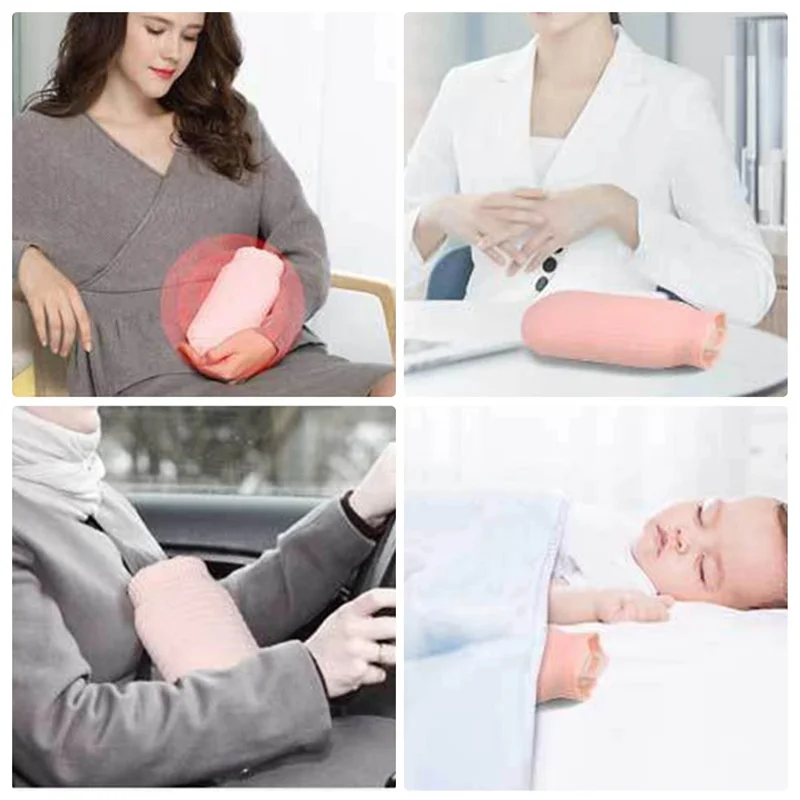 Tragbare große Wärmflasche Handwärmer Tasche Wiederverwendbare Wärmepads mit weichem Bezug für Schmerzlinderung Winterkomfort - Lila