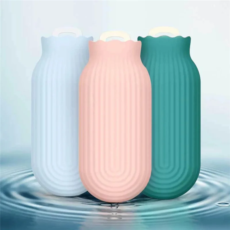 Tragbare große Wärmflasche Handwärmer Tasche Wiederverwendbare Wärmepads mit weichem Bezug für Schmerzlinderung Winterkomfort - Lila