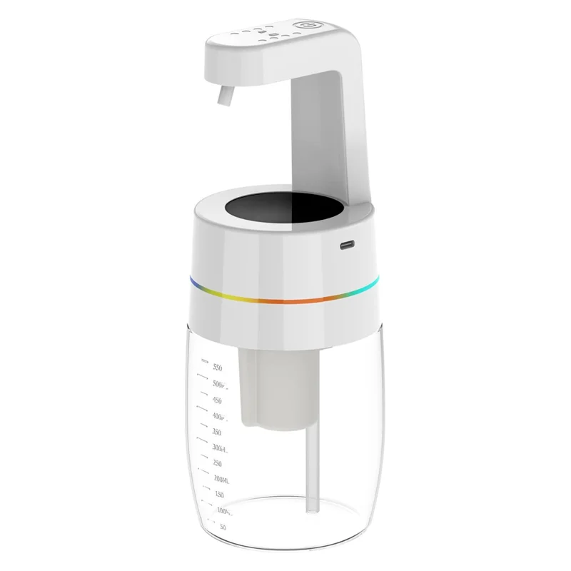 550ml Automatic Soap Dispenser Infrared Sensor Foam Dispenser with Lighting Effect for Home / Office - Liquid Version