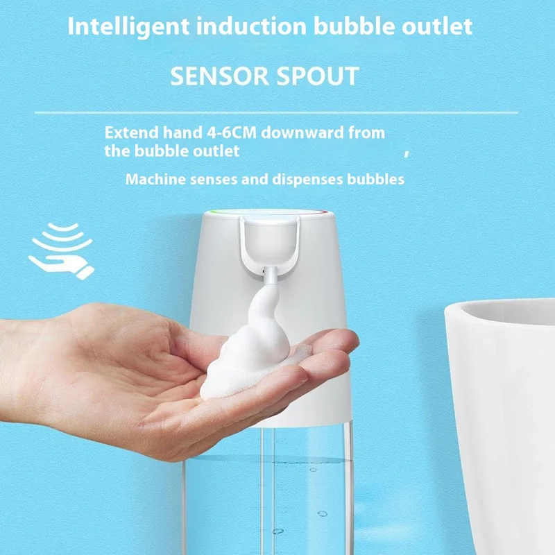 450ml Automatic Soap Dispenser Touchless Foaming Hand Wash Machine Infrared Sensor - Foam Version