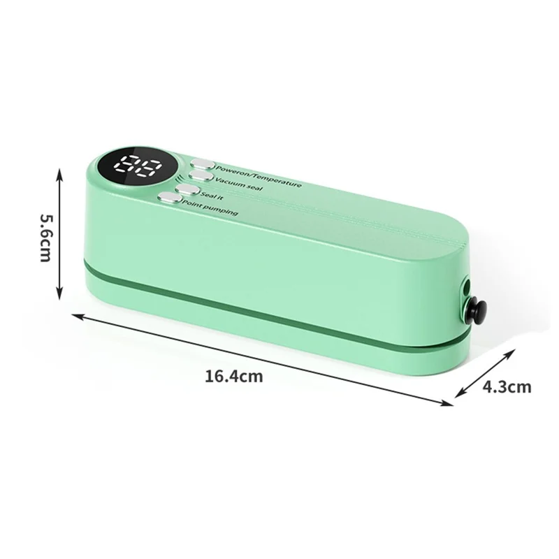 Mini Aspirateur Scellant Rechargeable Machine à Sceller les Aliments Appareil d'Emballage Portable pour Cuisine - Vert