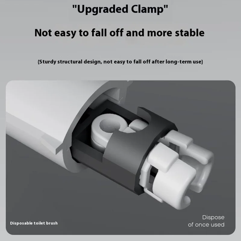 Toilet Brush Bathroom Cleaning Supply with Holder and 8 Disposable Brush Heads