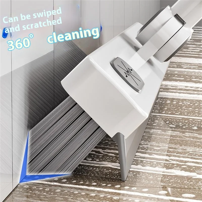 Household Long Handle Floor Scrub Brush  V-Shaped Triangular Head Brush for Bathroom