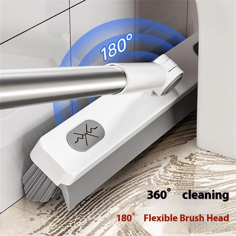 Household Long Handle Floor Scrub Brush  V-Shaped Triangular Head Brush for Bathroom