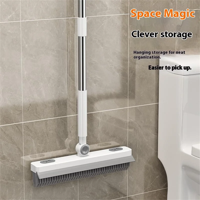 Household Long Handle Floor Scrub Brush  V-Shaped Triangular Head Brush for Bathroom