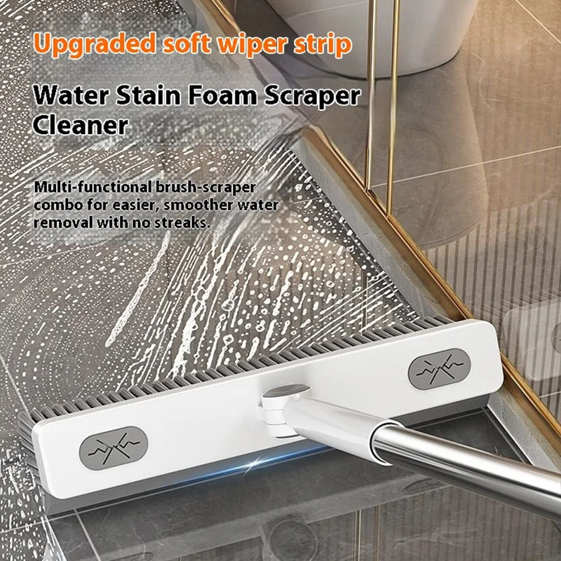 Household Long Handle Floor Scrub Brush  V-Shaped Triangular Head Brush for Bathroom