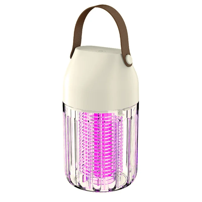 WD-01 Mini Mosquito Killer Lamp with Night Light USB Rechargeable Electric Insect Zapper for Indoor Outdoor - White