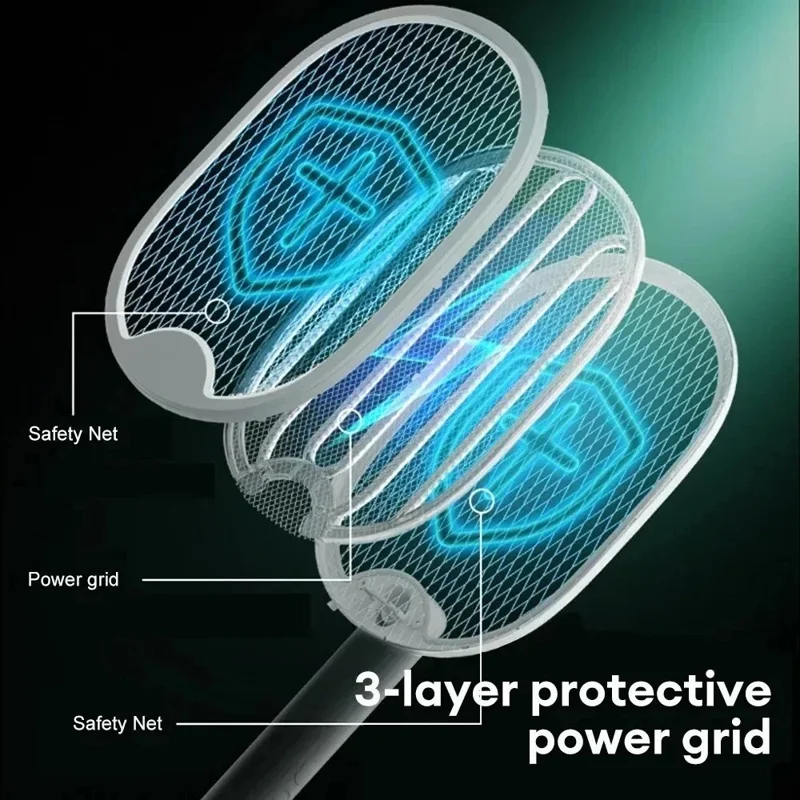 928 2 en 1 Matamoscas Eléctrico Plegable Trampa de Insectos Automática Recargable por USB Matamosquitos
