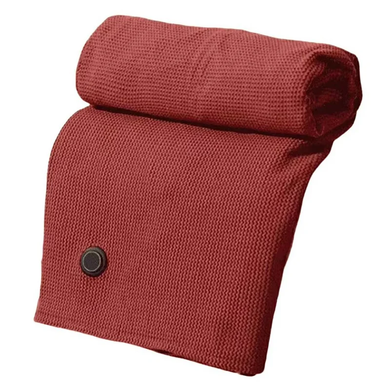 150 x 80 cm USB-beheizter Reißverschluss-Poncho für eine Person, Heizschal für Zuhause, Büro, Nickerchen, elektrische Wärmedecke - Rot